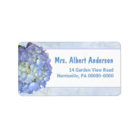 Blue Moon Hydrangea Single Name Address Label