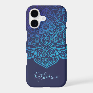 Blue Moon Mandala iPhone Case