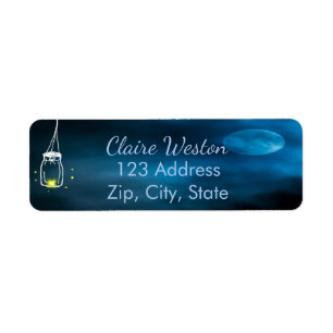 Blue moon mason jar light strings return address