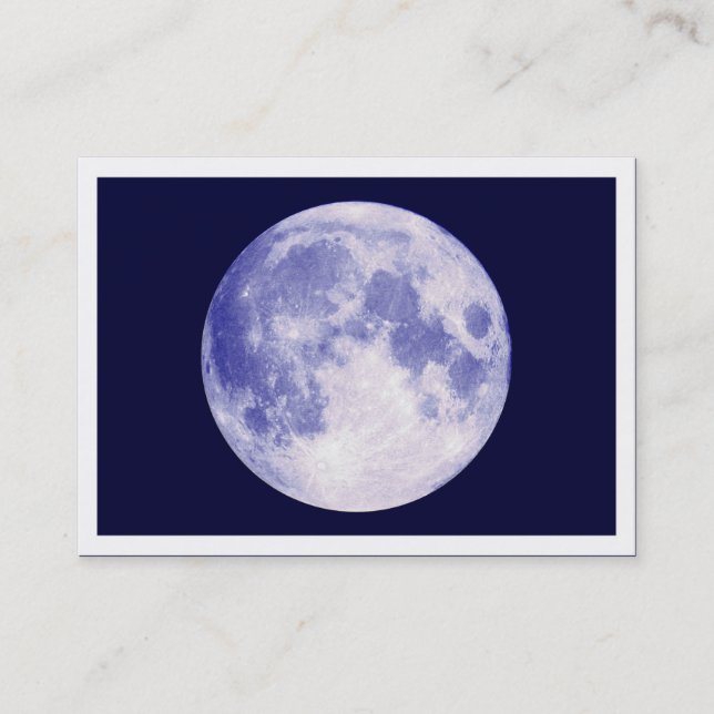 Blue Moon, Mini Photo Business Card (Front)