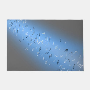 Blue Moon Musical Notes  Doormat