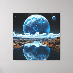 🌙 Blue Moon Night Sky Modern Home Decor