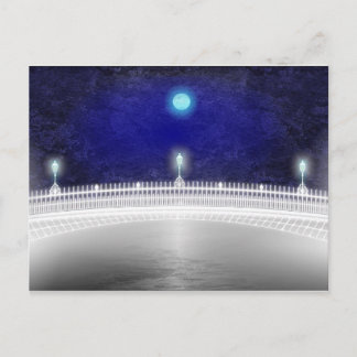 BLUE MOON OVER THE HAPENNY BRIDGE POSTCARD