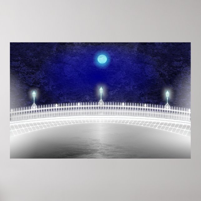 BLUE MOON OVER THE HAPENNY BRIDGE POSTER (Front)