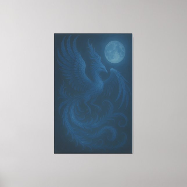  Blue Moon Phoenix · Fine Art Canvas Print (Front)
