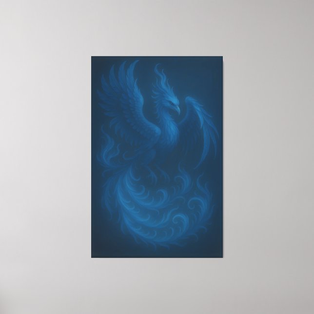 Blue Moon Phoenix · Fine Art Canvas Print (Front)