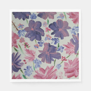Blue Moon Rose Floral Party Napkins