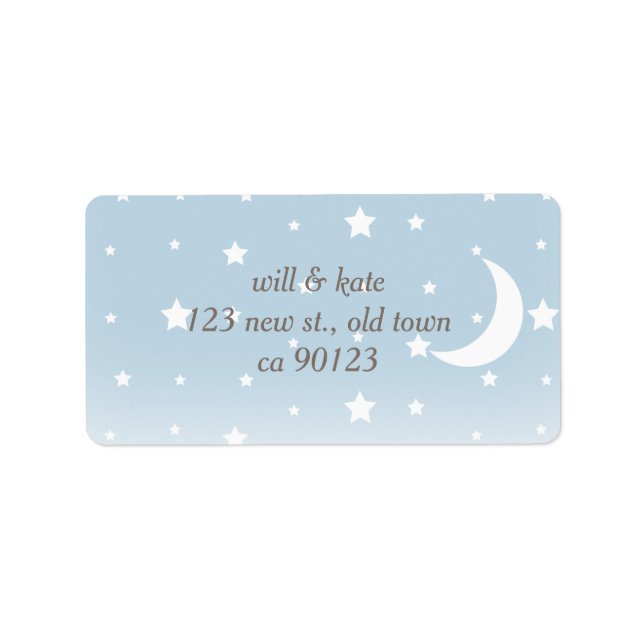 Blue Moon Star Return Address Labels (Front)