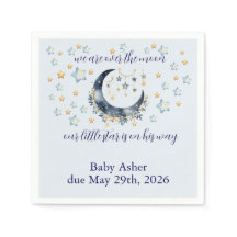 Blue Moon Stars Boy Baby Shower