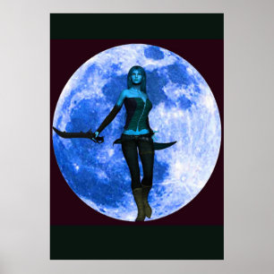 Blue Moon Warrior Poster