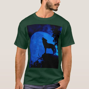Blue Moon Wolf  T-Shirt