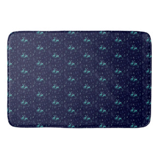 Blue Moonlit Deer Bath Mat