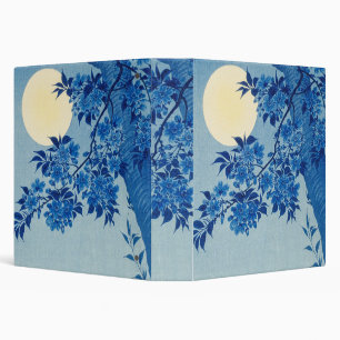 Blue Moonlit Tree: Japanese Cherry Blossom Night Binder