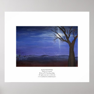Blue Moonrise Poster