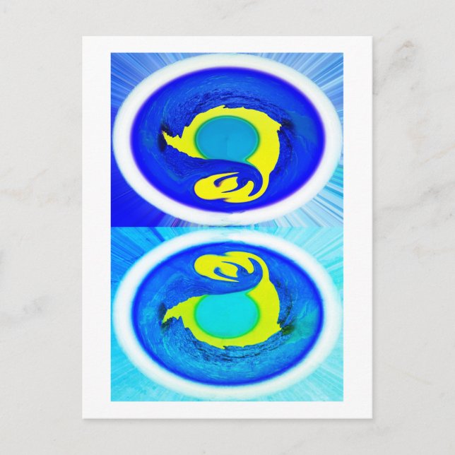 Blue moons art postcard (Front)