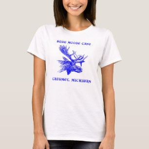 BLUE MOOSE HEAD SHIRT ~ EZ TO CUSTOMIZE!