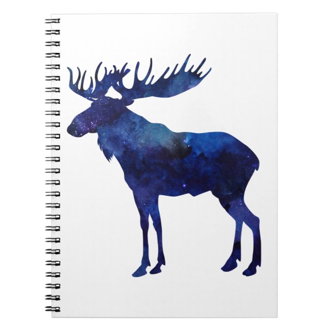 Blue Moose Silhouette Notebook (Front)
