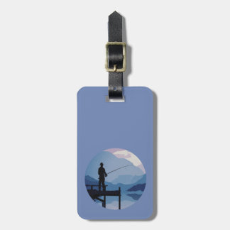 Blue Morning Dusk Fishing Luggage Tag