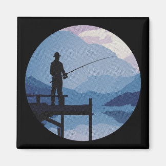 Blue Morning Dusk Fishing Magnet