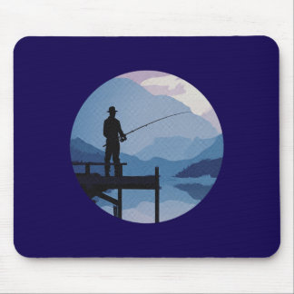 Blue Morning Dusk Fishing Mouse Pad