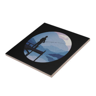 Blue Morning Dusk Fishing Tile