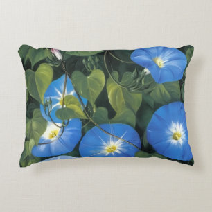 Blue Morning Glory by Marianne North Accent Pillow