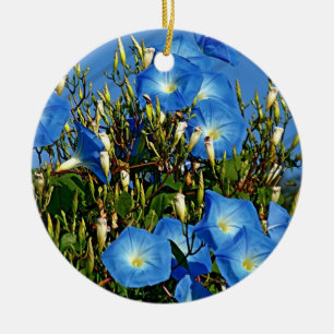 Blue Morning Glory-Ceramic Ornament