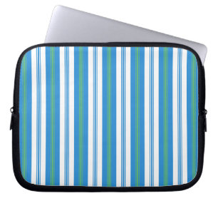Blue Morning Glory Stripe Neoprene Laptop Sleeve