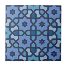 Blue Moroccan Art Ceramic Tile