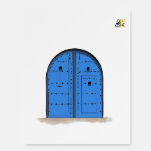 Blue Moroccan Door – Artistic Wall Foam Board Prin