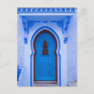 Blue Moroccan Door Postcard