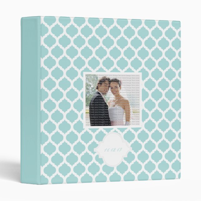 Blue Moroccan Pattern Photo Binders (Front/Spine)