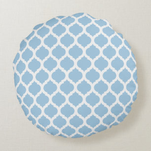 Blue Moroccan Pattern Round Pillows