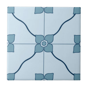 Blue Moroccan Patterned Tile