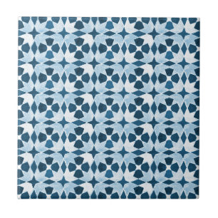 Blue Moroccan Symetry Pattern Tile