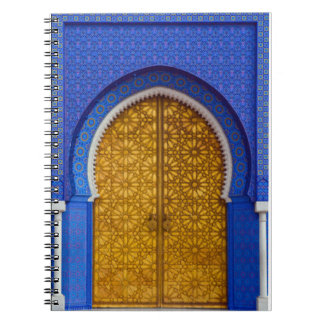 Blue Moroccan Tile Doorway - Spiral Notebook