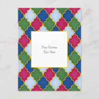 Blue Moroccan Tile Elegant Custom