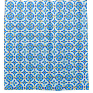 Blue Moroccan Tile Pattern Boho