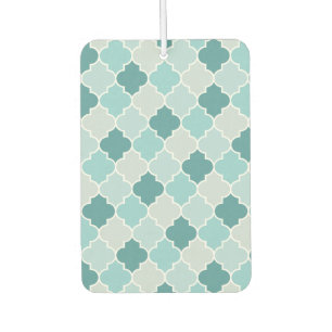 Blue Moroccan Trellis, Latticework, Quatrefoil Air Freshener