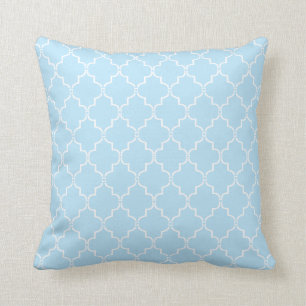 Blue Moroccan Trellis Pattern Pillow
