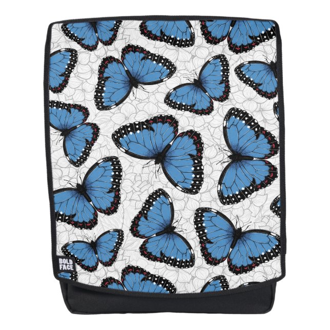 Blue morpho butterflies backpack (Front)
