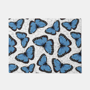 Blue morpho butterflies doormat