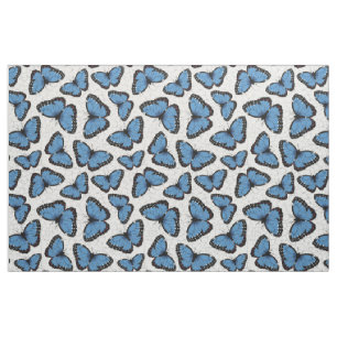 Blue morpho butterflies fabric