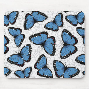 Blue morpho butterflies mouse pad