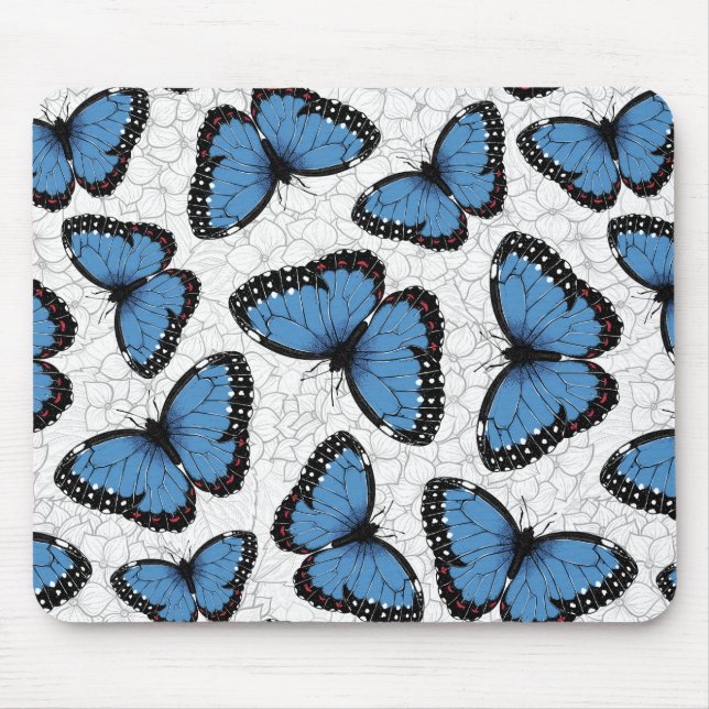 Blue morpho butterflies mouse pad (Front)