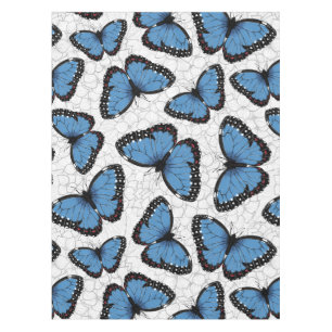 Blue morpho butterflies tablecloth