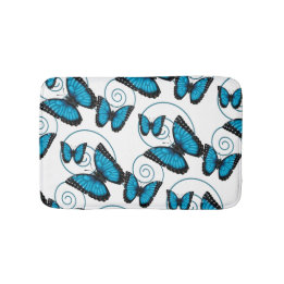 Blue Morpho Butterfly Bath Mat