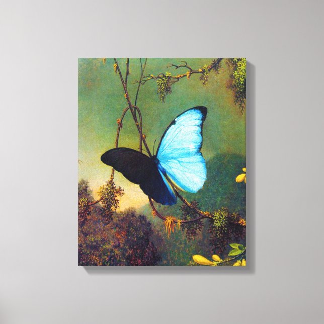 Blue Morpho Butterfly Canvas Print (Front)
