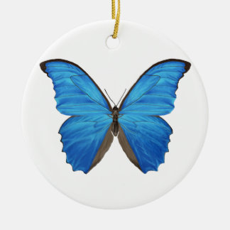 Blue Morpho Butterfly Ceramic Ornament
