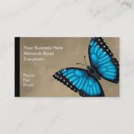 Blue Morpho Butterfly Dorsal and Ventral Business Card